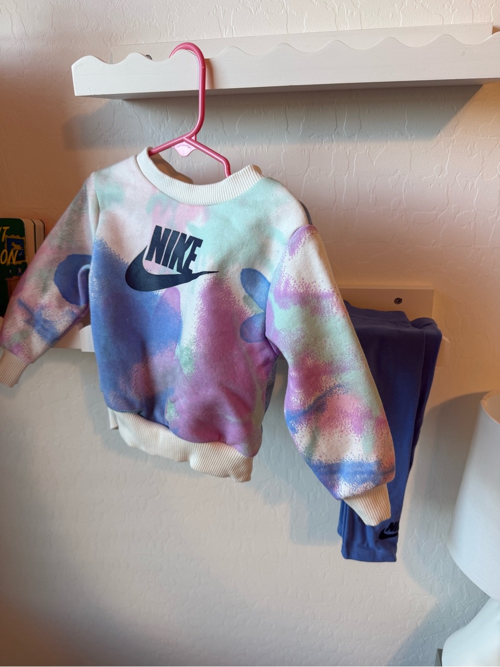 Nike Kids' Multi-Color Tie-Dye Crewneck Sweatshirt & Pants